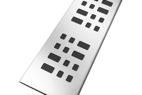 Grille inox pour SICAN90 motif carres 861 - NICOLL - GSICAN90C