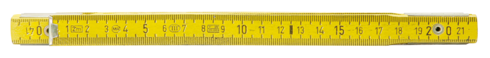Mètre pliant jaune en bois, L. 2 - KS TOOLS - 300.0060