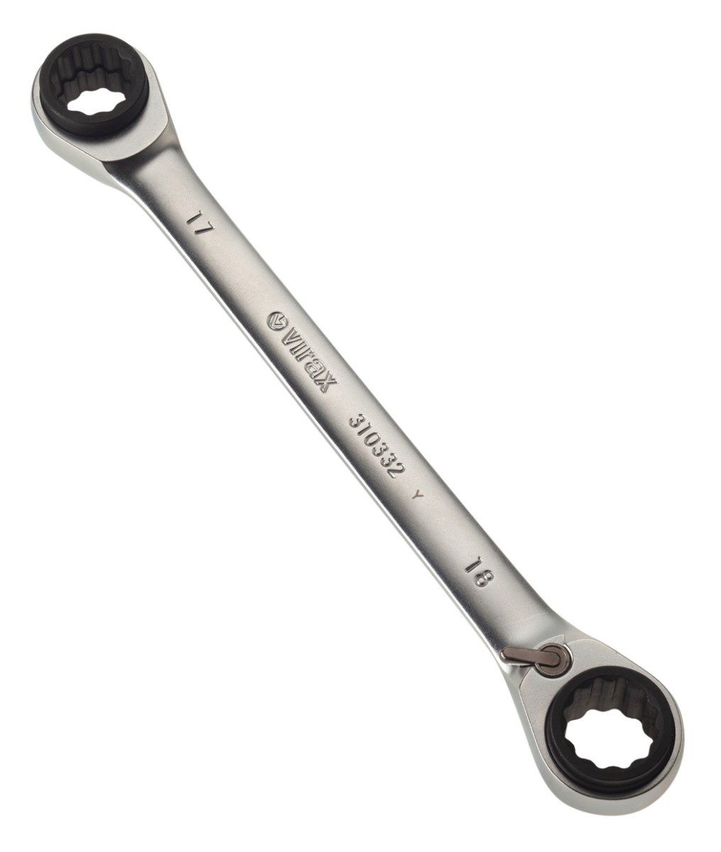 Clé à cliquet 4 en 1 - 16x17 - 18x19 mm VIRAX - 310332