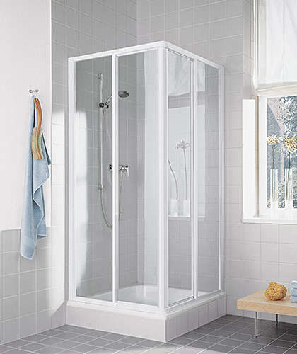 Paroi 1/2 angle coulissante CADA CAED2 L90 1.9M blanc v.clair ROTH - 1404001058