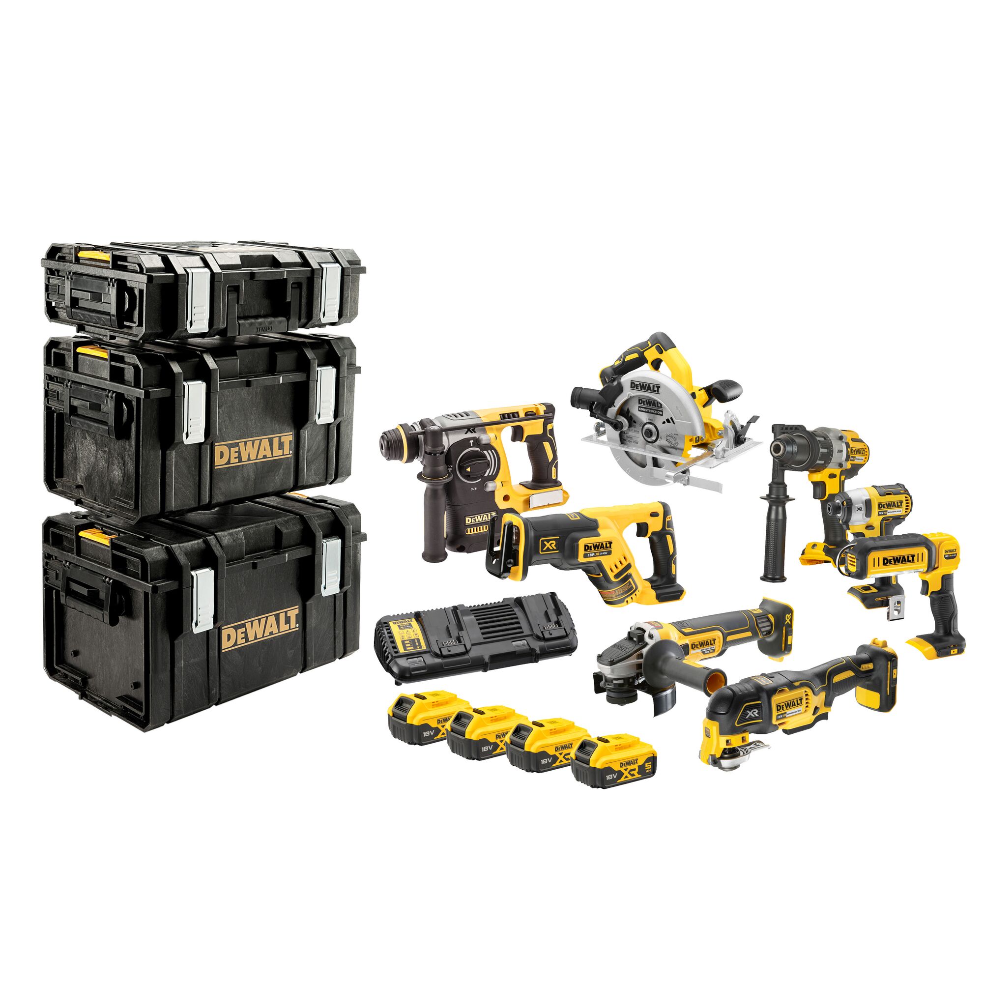 Kit 8 outils XR 18v 5Ah Li-Ion DCK853P4 - DEWALT - DCK853P4-QW