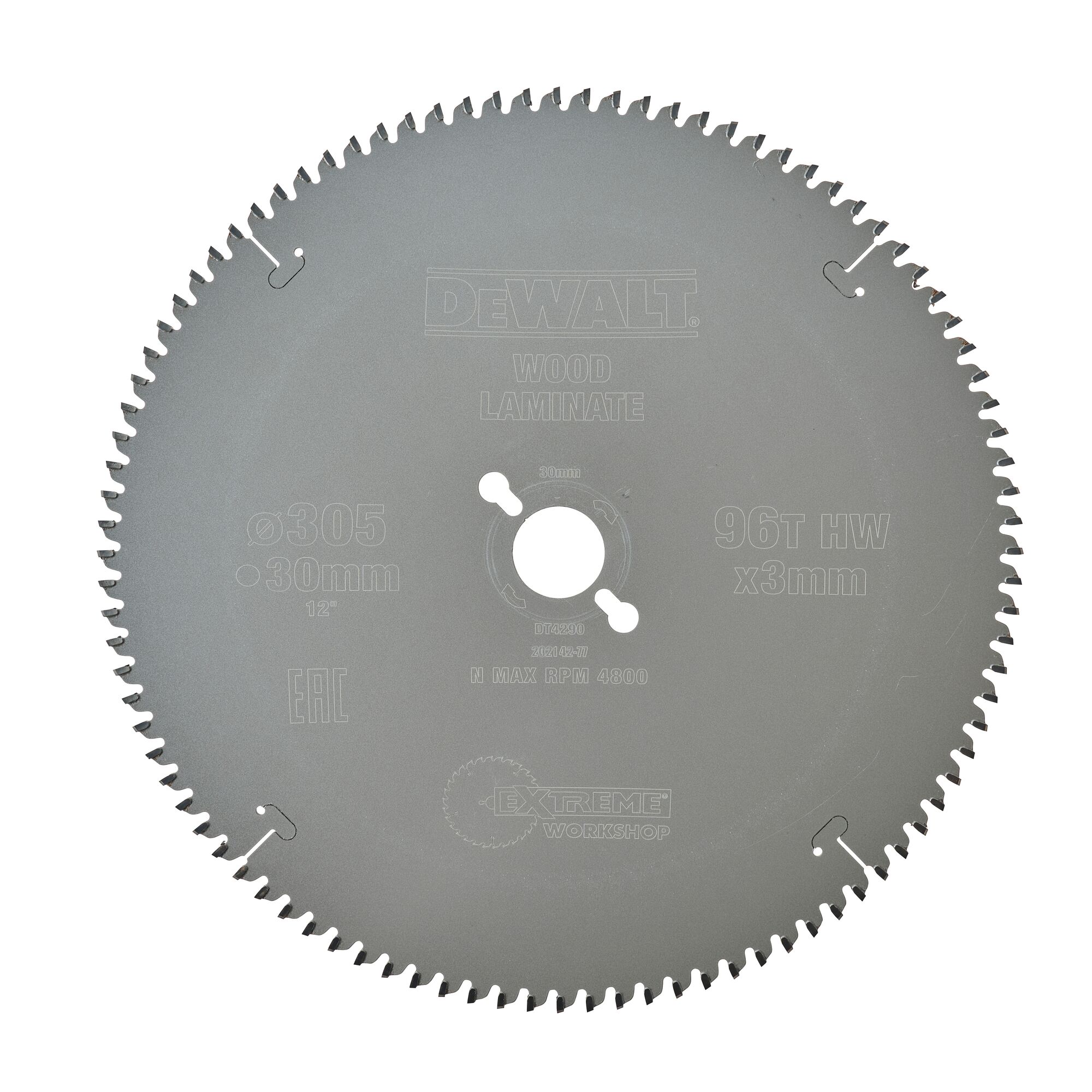 Lame de scie circulaire stationnaire Extreme Workshop 305 x 30 mm, 96 dents DEWALT - DT4290-QZ