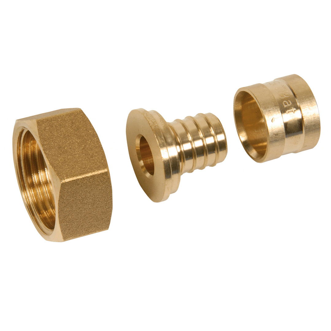 Ecrou Tournant 3/4"- PER Ø 13x16 mm Raccord à glissement laiton SERTIGLISS - E416