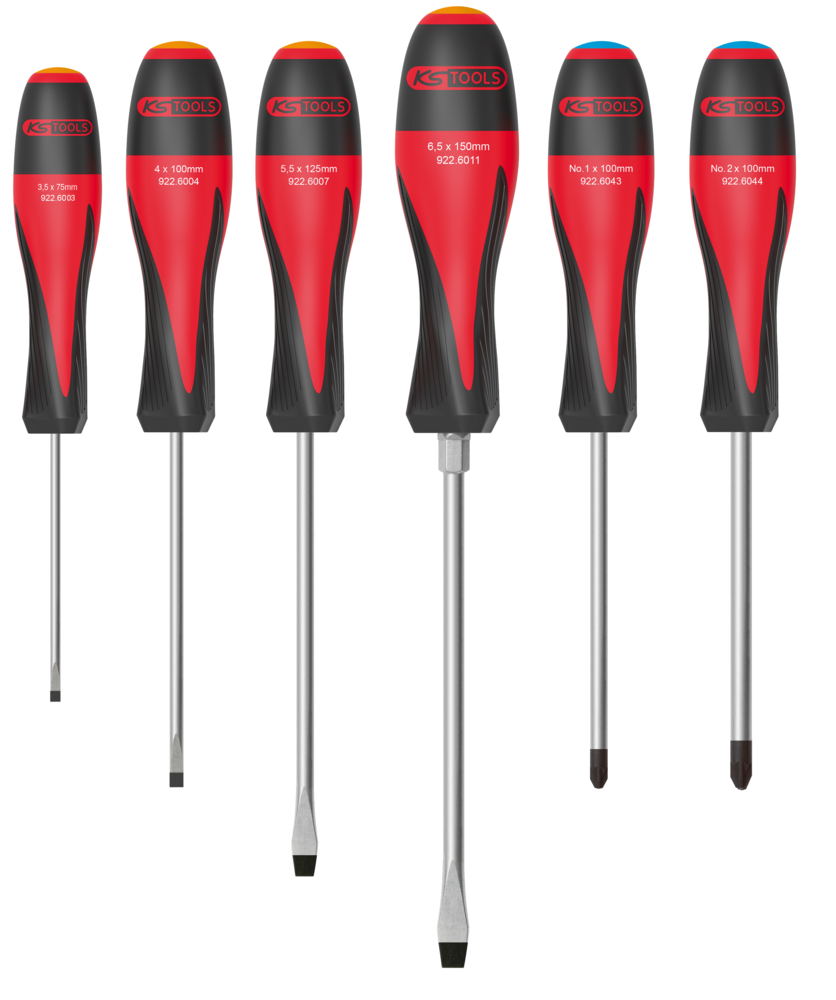 Jeu de 6 tournevis ultimate, Fente - PZ - KS TOOLS - 922.6040