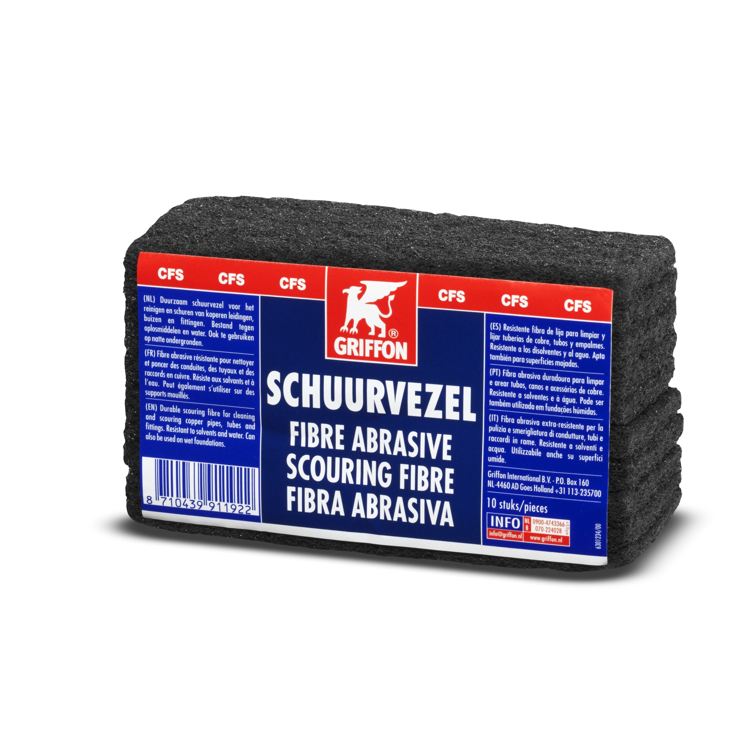 Fibre abrasive pour nettoyer les tuyaux en cuivre 13x6 - GRIFFON - 1235176
