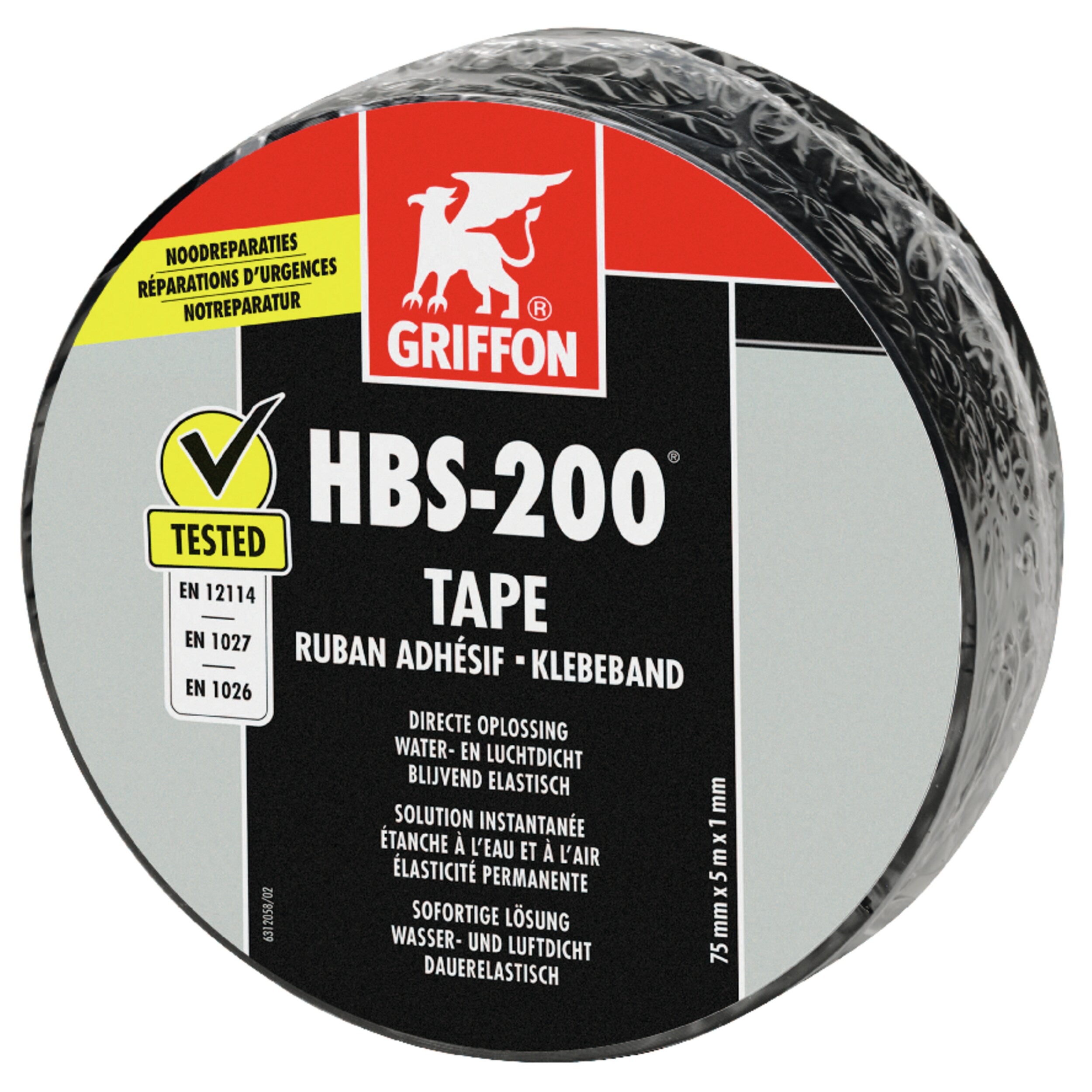 HBS-200 TAPE ruban adhésif d'étanchéité instantanée à l'eau et à l'air GRIFFON - 6312056
