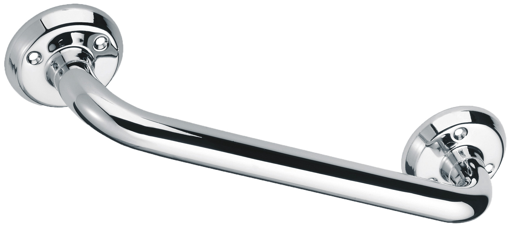 Barre d'appui droite 600 mm, tube laiton nickelé chromé Ø 25 embase 75 PELLET - 002906