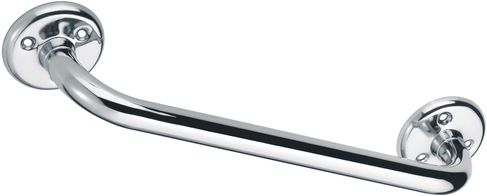 Barre d'appui droite 300 mm, tube laiton nickelé chromé Ø 25 embase 65 PELLET - 002943