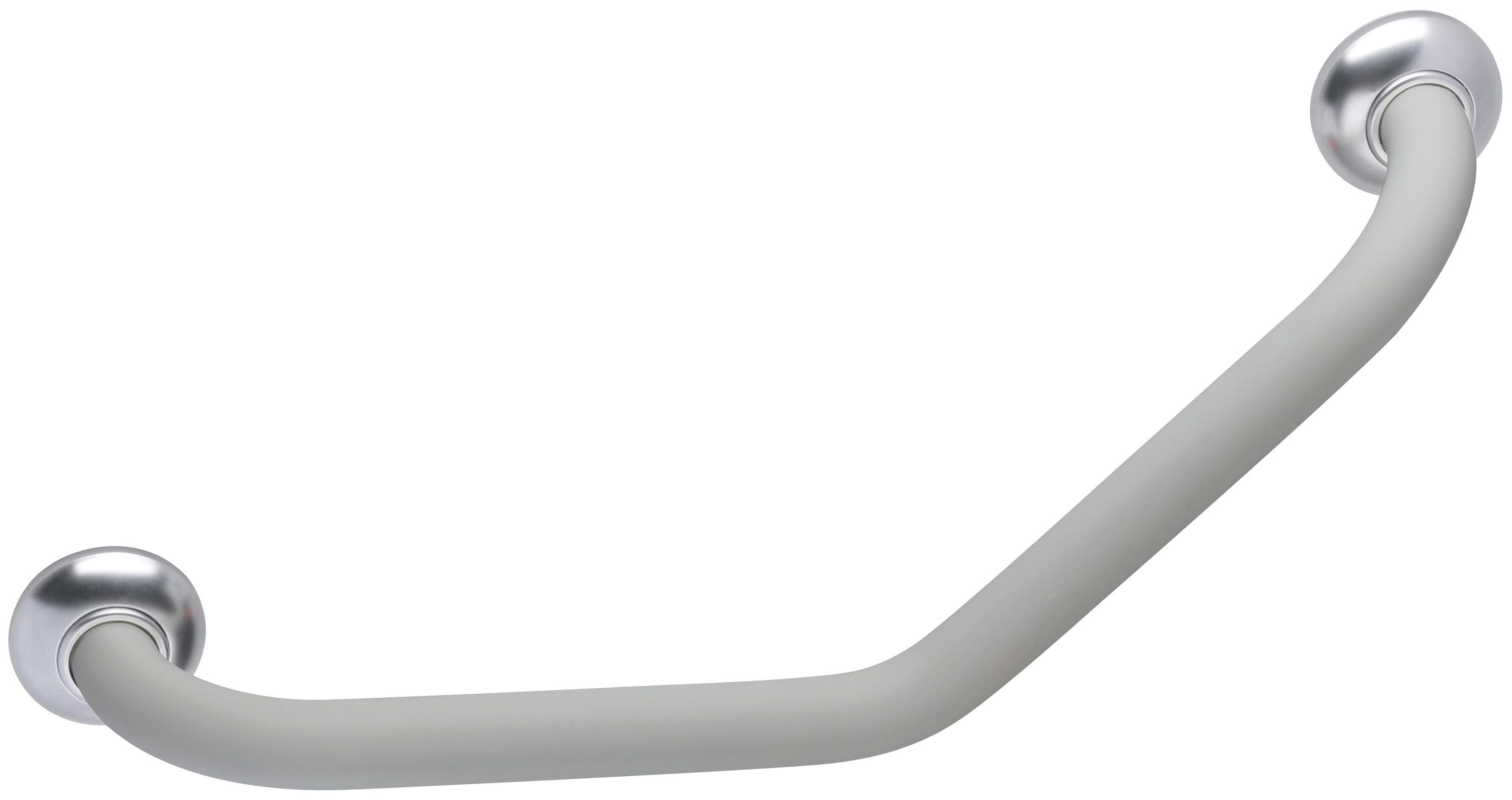 Barre d'appui 135° symétrique, 265 x 265 mm, tube alu. gris soft Ø 30 mm PELLET - 049225