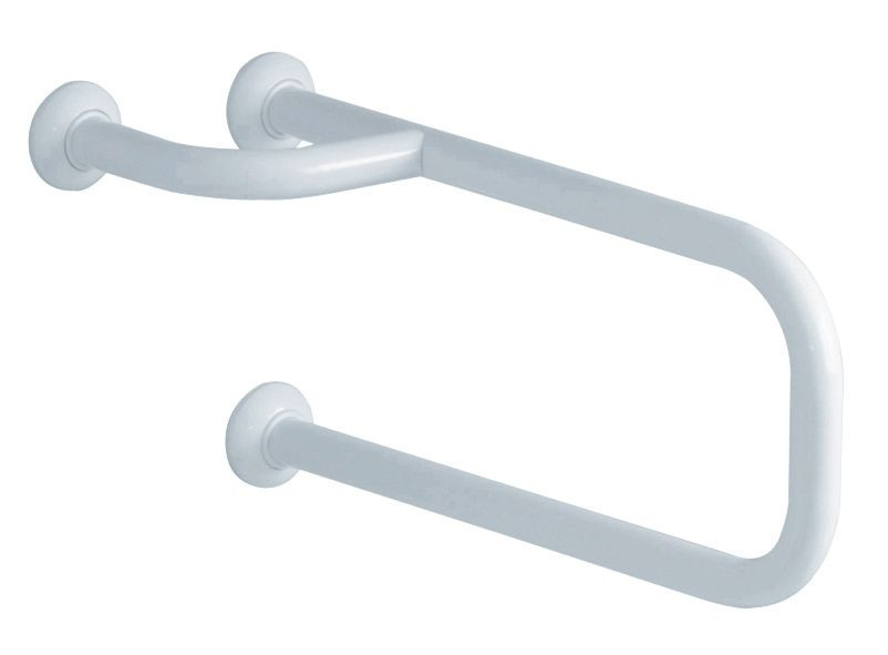 Barre d'appui en U 800 mm, support droite ou gauche, alu. blanc Ø 30 mm PELLET - 049370