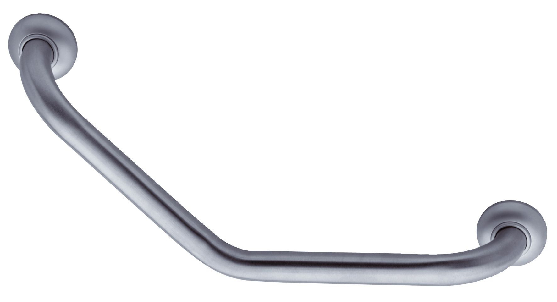 Barre d'appui 135° symétrique 265 x 265 mm, tube inox brossé Ø 30 mm PELLET - 049630