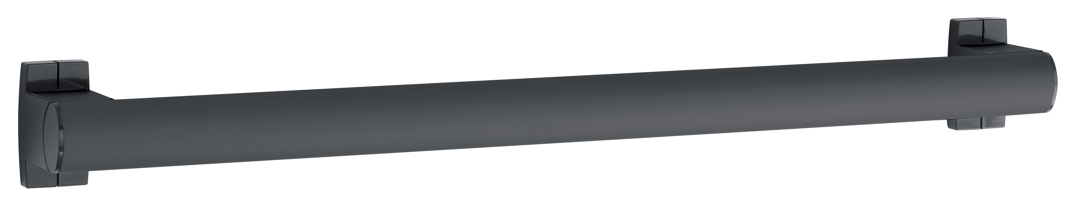 Barre droite 600 mm, tube aluminium anthracite Ø 38x25 cache-fixations PELLET - 049761