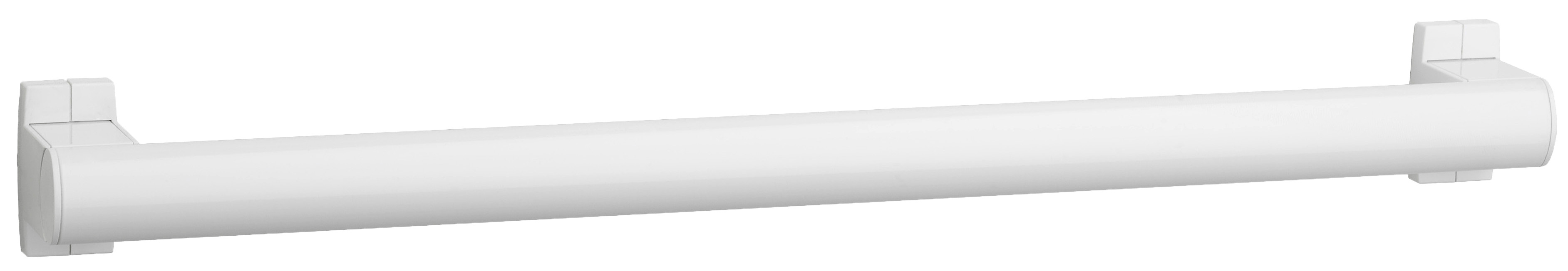 Barre droite 400 mm, tube aluminium blanc Ø 38 x 25 cache-fixations PELLET - 049840