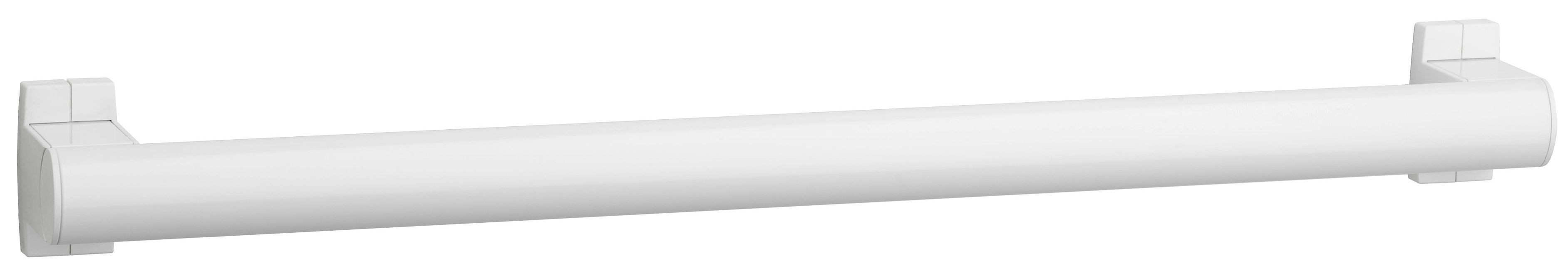 Barre droite 600 mm, tube aluminium blanc Ø 38 x 25 cache-fixations PELLET - 049860