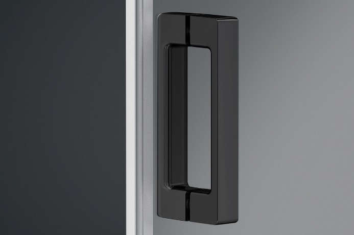 Paroi de douche pivotante CARIBA CIPIF L80 H2M noir v.clair ETC ROTH - 1403041106