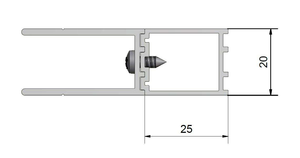 Profilé d'élargissement, Série cariba hauteur 2000 mm Argent poli - ROTH - 1403040260
