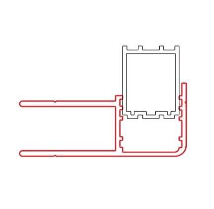 Profilé fixation latérale, Série cariba hauteur 2000 mm Argent poli - ROTH - 1403040261