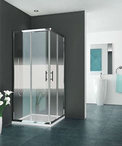 Paroi de douche angle coulissante EQUI EIANG L90 H1.9M argent v.serig ROTH - 1406000092