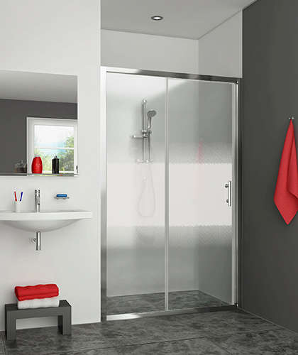 Paroi de douche coulissante EQUI EICL2 L120 H1.9M argent v.serig ETC ROTH - 1406000046
