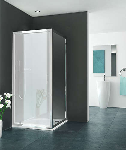 Paroi de douche fixe EQUI EIFIX L80 H1.9M argent v.clair ETC ROTH - 1406000056