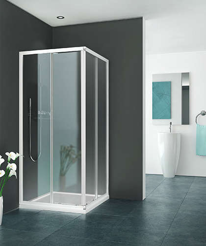 Paroi de douche angle coulissante EQUI EIPGN L80 H1.9M blanc v.clair ETC ROTH - 1406000252
