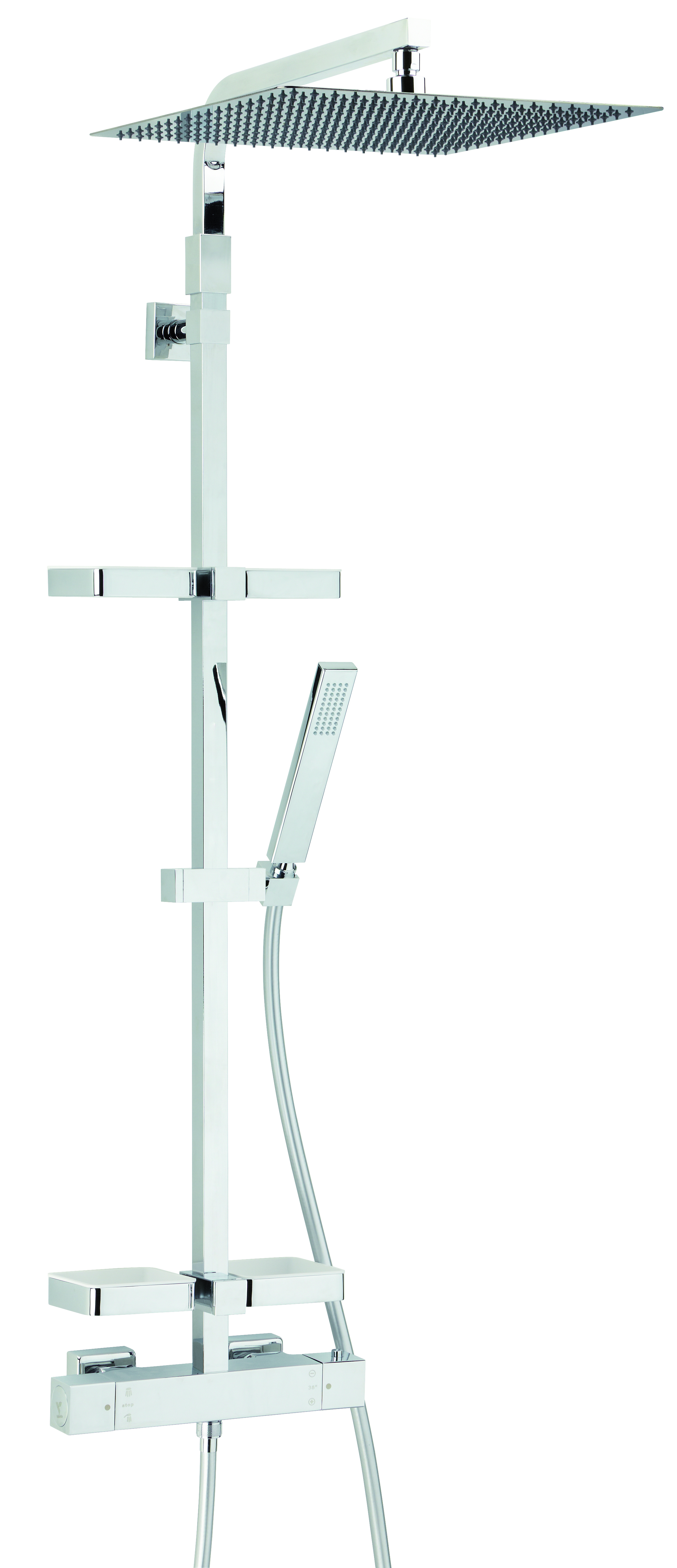 Combiné douche Touareg, robinet thermostatique pomme haute VALENTIN - 66960000000