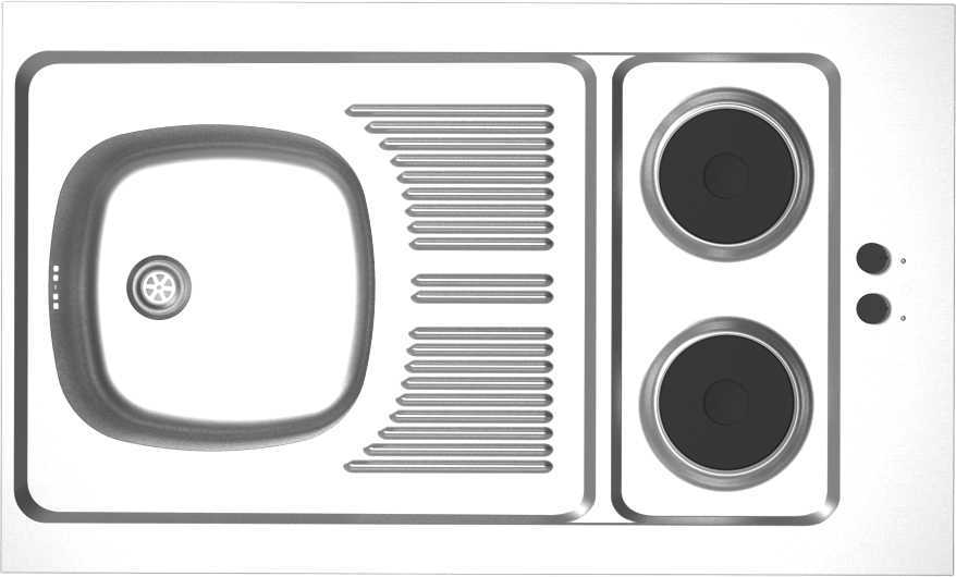 Evielec 2000-2f inox 18/10 100x60 - MODERNA - CPAE100A02