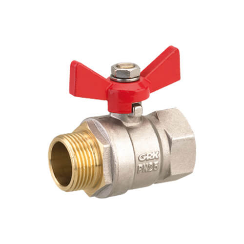 VANNE ARRET MF boisseau spherique passage PAPILLON 20-3/4 A.C.S PN 40 - GRK - 129-8G
