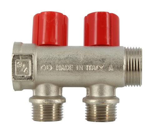 Collecteur réglable 2 sorties rouge mal 20/27 3/4 - NICOLL - COLR2SR20M