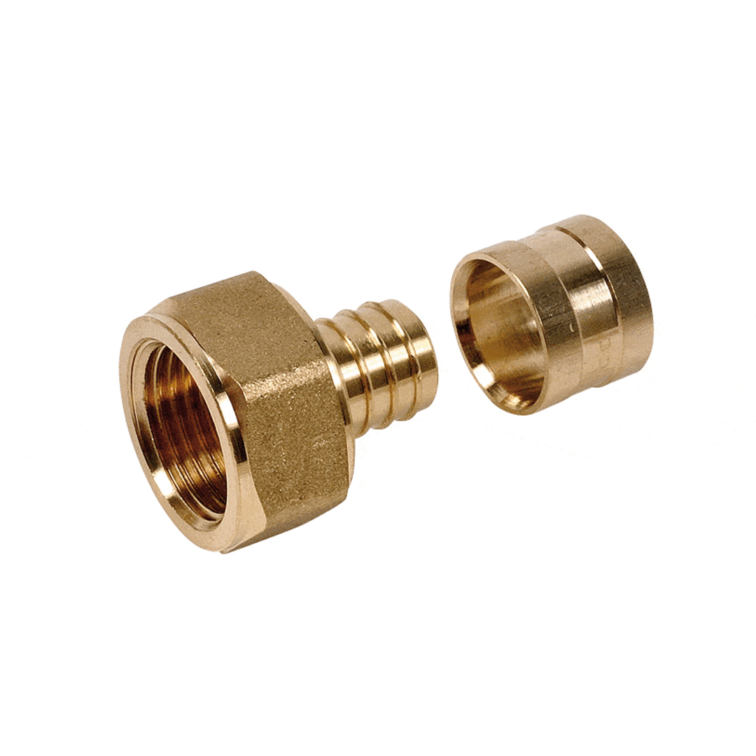 Femelle Fixe 3/4"- PER Ø 16x20 mm Raccord à glissement laiton SERTIGLISS - F420