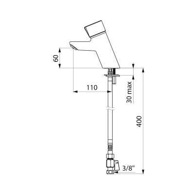 Mitigeur de lavabo temporisé tempomix - DELABIE - 795000