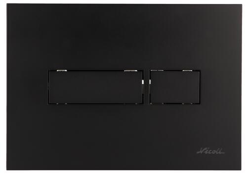 Plaque de commande noir mat, double volume - NICOLL - PBRECN