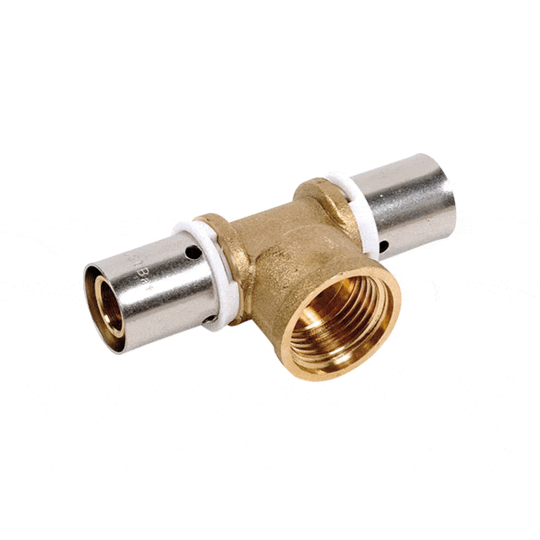 Té femelle à sertir 1/2" PER 13x16 Raccord type radial SERTIPRESS - RTF216