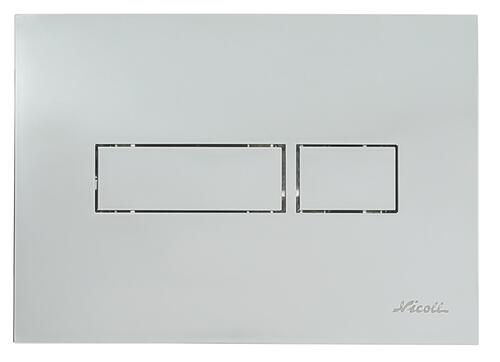 Plaque de commande chrome brillant, double volume - NICOLL - PBRECC