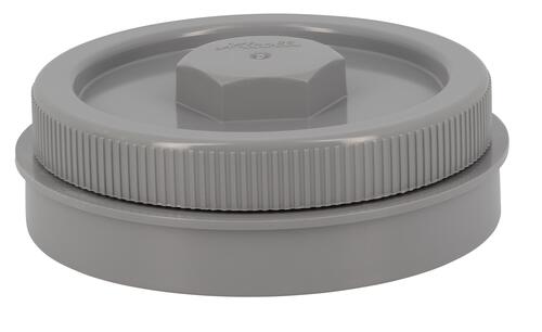 Tampon de visite avec bouchon, Ø 160 mm, mâle-femelle, à coller, gris, en PVC NICOLL - FZ