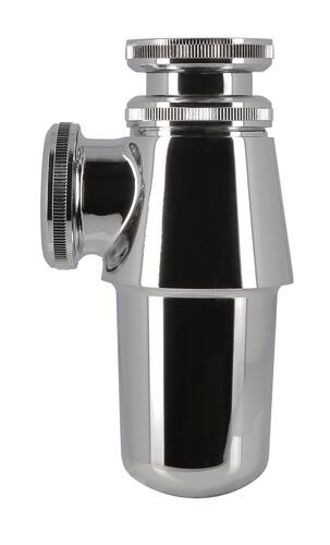 Siphon de lavabo laiton, chromé brillant 117-172 mm garde d'eau 50 - NICOLL - 501022
