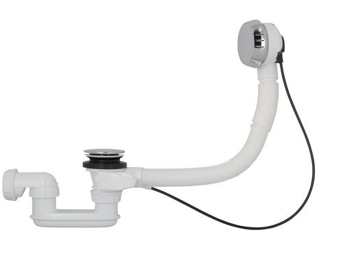 Vidage de baignoire à câble, clapet inox recouvrant Ø 70 volant ABS NICOLL - 0203577
