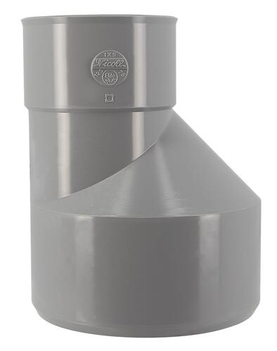 Réduction extérieure excentrée, Ø 125/75, mâle-femelle, à coller, gris en PVC NICOLL - IX5