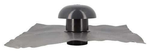 Chapeau de ventilation à collerette étanchéité Ø75 anthracite 40x33 - NICOLL - CD7