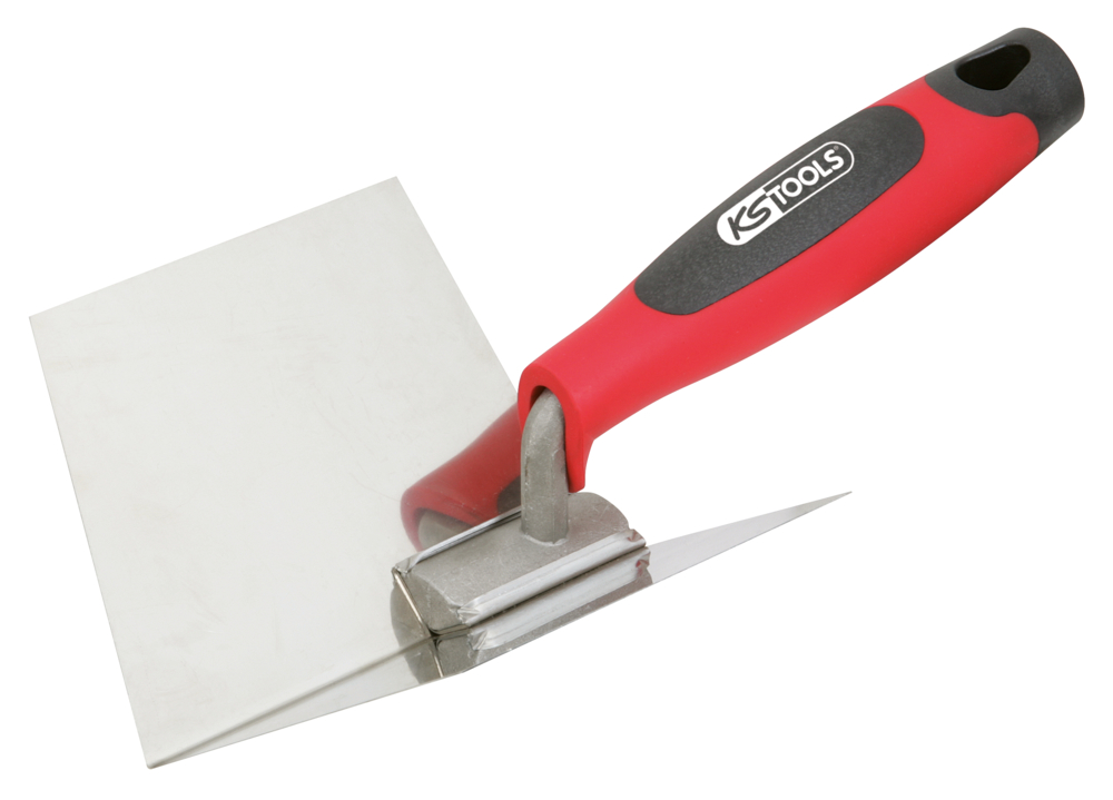 Truelle d'angle intérieur - lame flexible inox - manche bi-composant - 100x125 - KS TOOLS - 144.0240