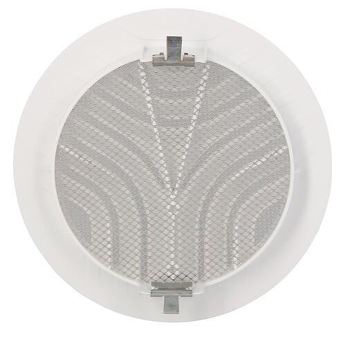 Grille d'aération ronde intérieure blanche, Ø 125, pour tube PVC, tuyau et gaine