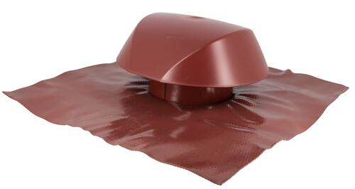 Chapeau de ventilation ATEMAX 60 x 60 cm Ø160 rouge - NICOLL - VVE16R