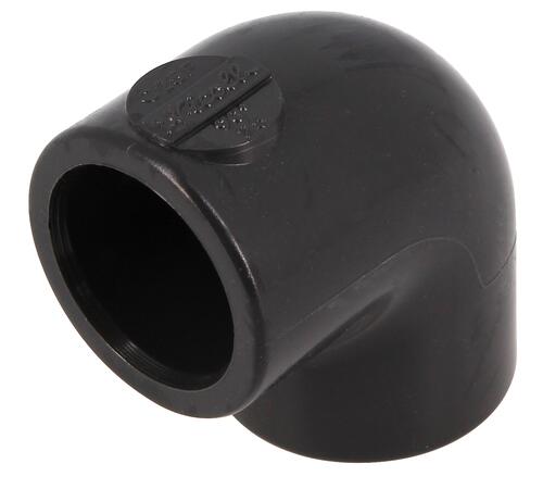 Coude pression à coller, Ø 25 mm, femelle-femelle à 90°, en PVC anthracite NICOLL - C25F