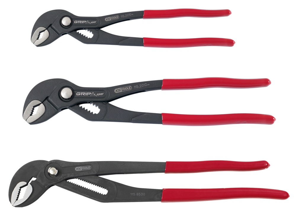 Lot de trois pinces multiprises à verrouillage 10" - 12" - 16"