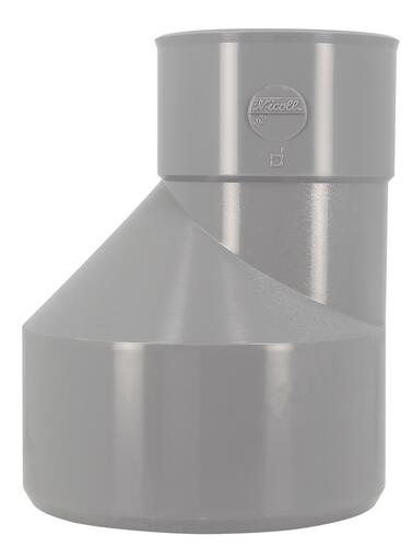 Réduction extérieure excentrée, Ø 125/40, mâle-femelle, à coller, gris en PVC NICOLL - IX8
