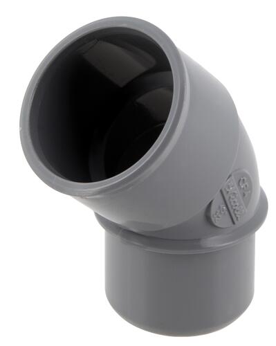 Coude Ø 32 mm, mâle-femelle à 45°, à coller, gris, en PVC NICOLL - CF4