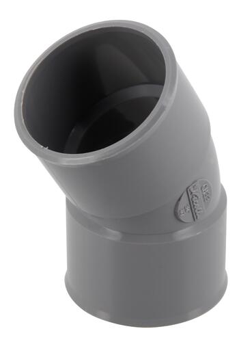 Coude Ø 40 mm, femelle-femelle à 20°, à coller, gris, en PVC NICOLL - CH33
