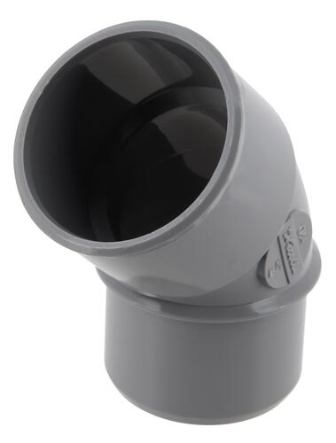 Coude Ø 40 mm, mâle-femelle à 45°, à coller, gris, en PVC NICOLL - CH4