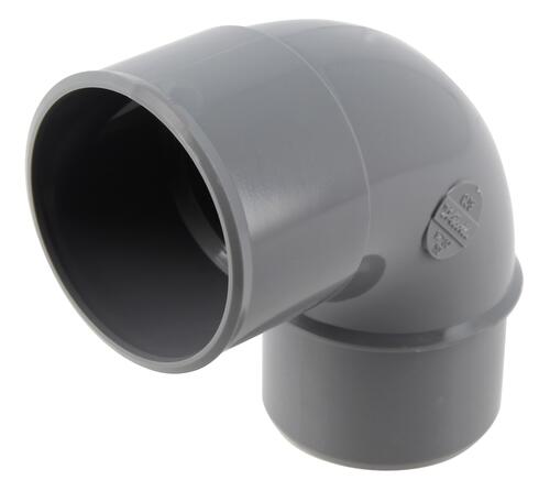 Coude Ø 50 mm, mâle-femelle à 87°30, à coller, gris, en PVC NICOLL - CJ8