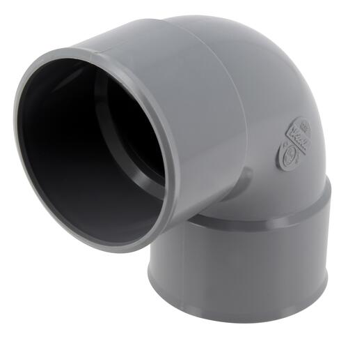 Coude Ø 63 mm, femelle-femelle à 87°30, à coller, gris, en PVC NICOLL - CL88